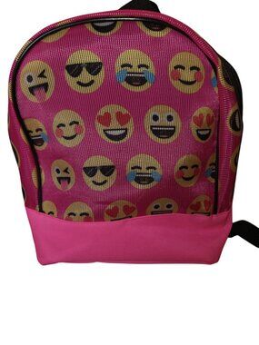 Emoji One Pink Backpack With Fun Emoji Print For Ages 14 & Up